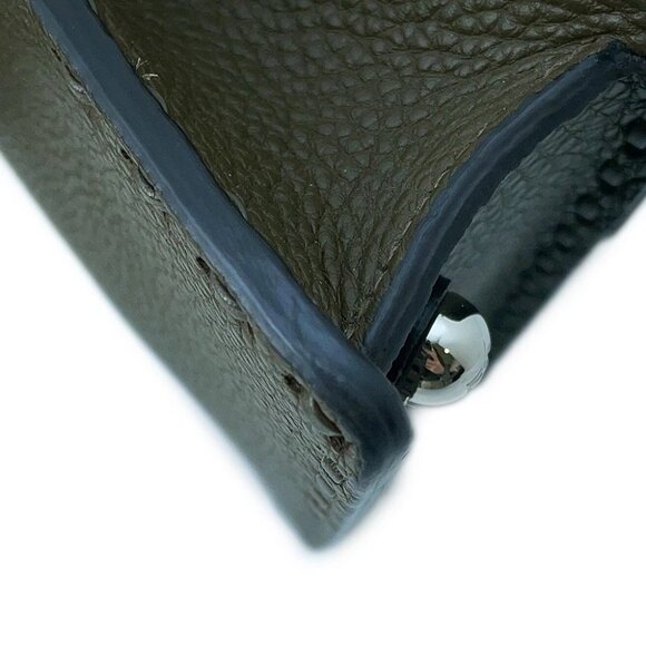 FENDI Peekaboo Selleria I see you Size Petit Leather Khaki 8BN335 - Picture 9 of 16